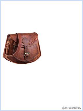 Genuine Leather Satchel Crossbody Handbag Handcrafted Adjustable Strap Women's